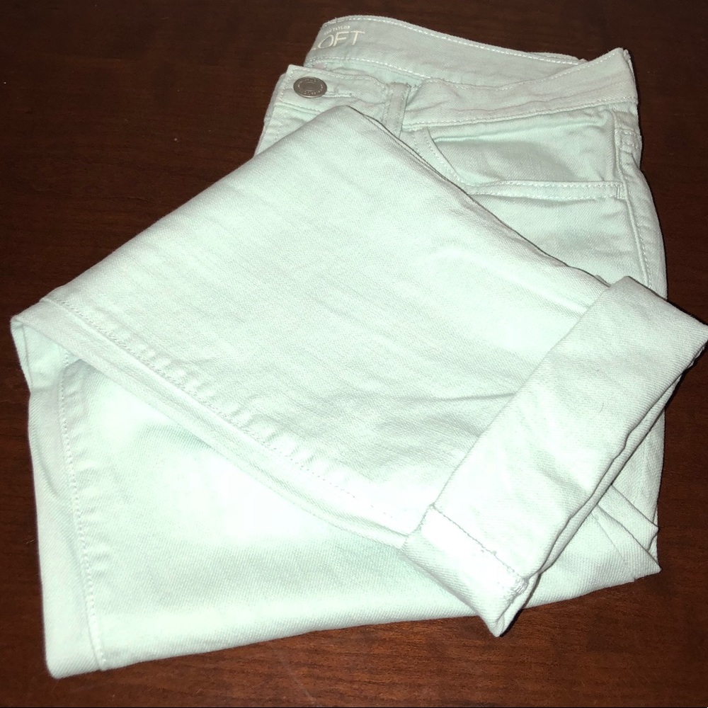 Ann Taylor Loft Boyfriend Mint Jeans